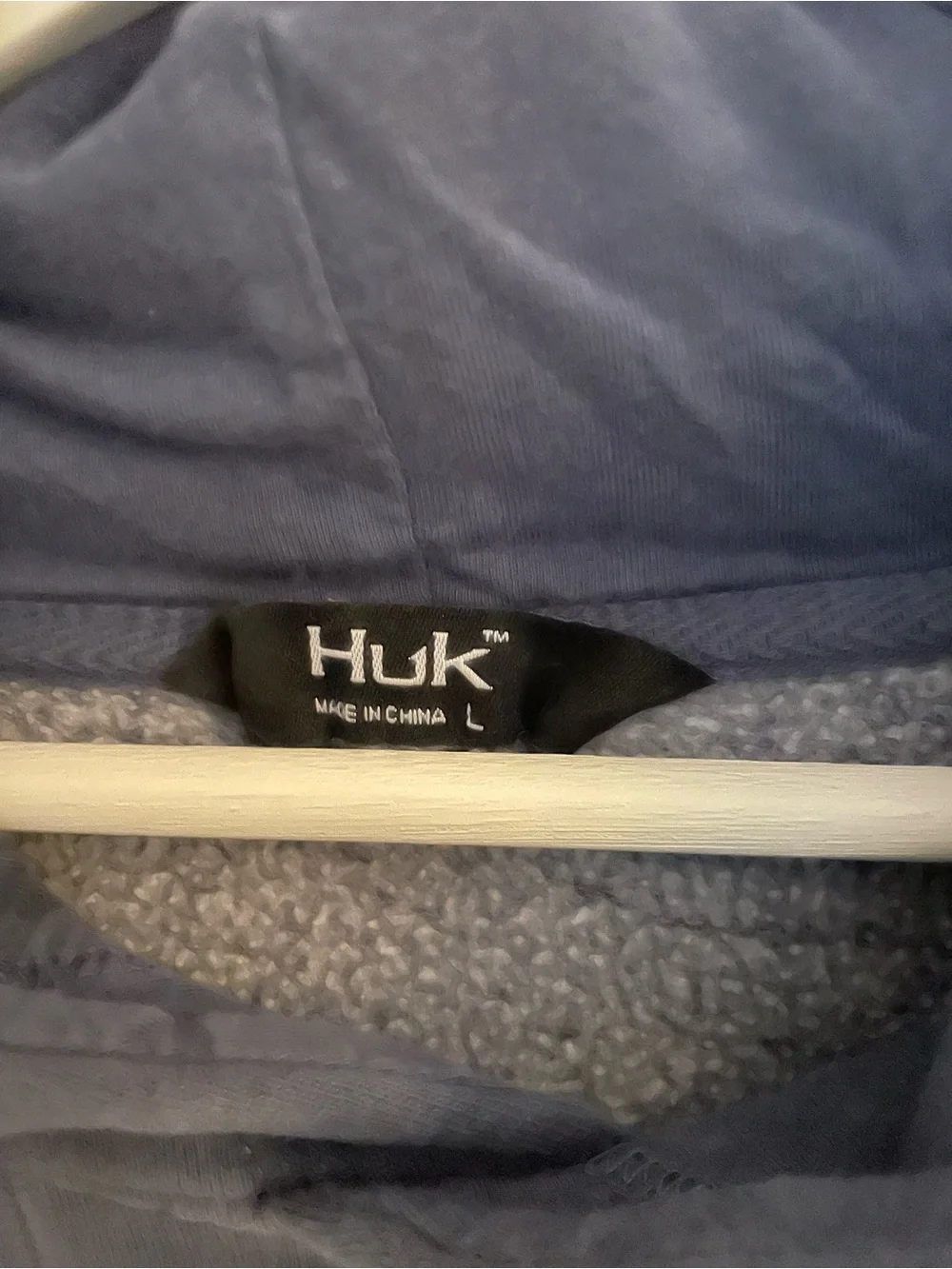 Huk Navy Crewneck Hoodie with Light Blue Logo